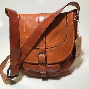 Patricia Nash Italian leather saddle bag